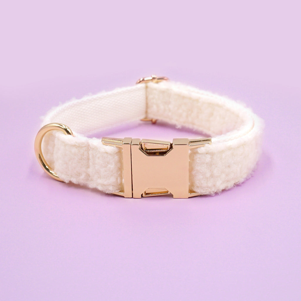 Teddy Plush Pet Collar With Adjustable Lettering