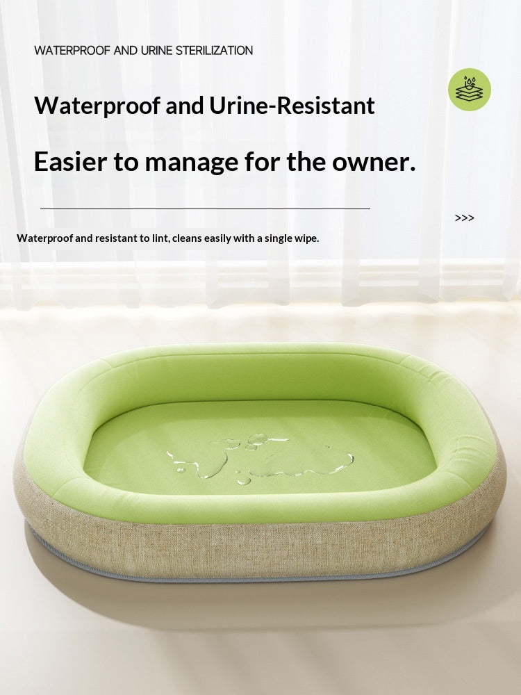 Water-Resistant Cooling Oval Dog Bed