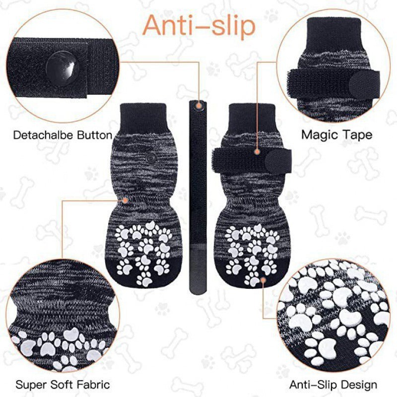 Dog Medium-Sized Dog Waterproof Anti-Drop Warm Indoor Pet Ankle Sock