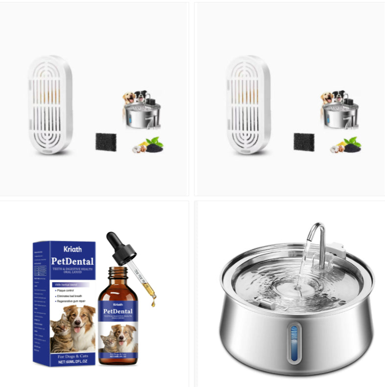 4L Water Drop Large Capacity Pet Stainless Steel Water Dispenser