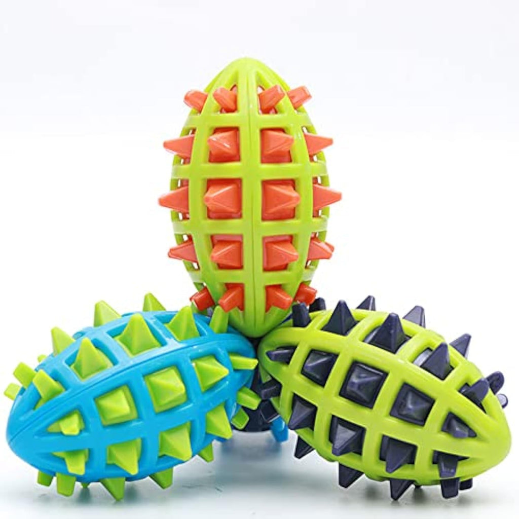 Pet Sounding Dog Teether Ball Indestructible Dog Toys For Aggressive Chewers Cleans Dogs Teeth Dog Throwing Game Anxiety Relief Interactive