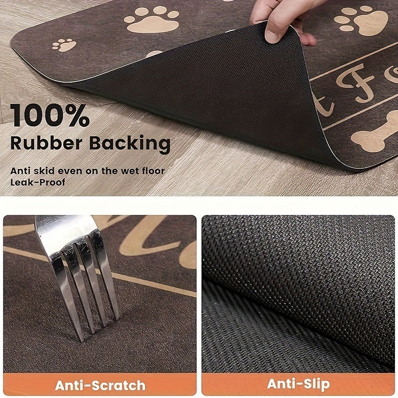 Simple Diatom Ooze Pet Absorbent Non-Slip Placemat