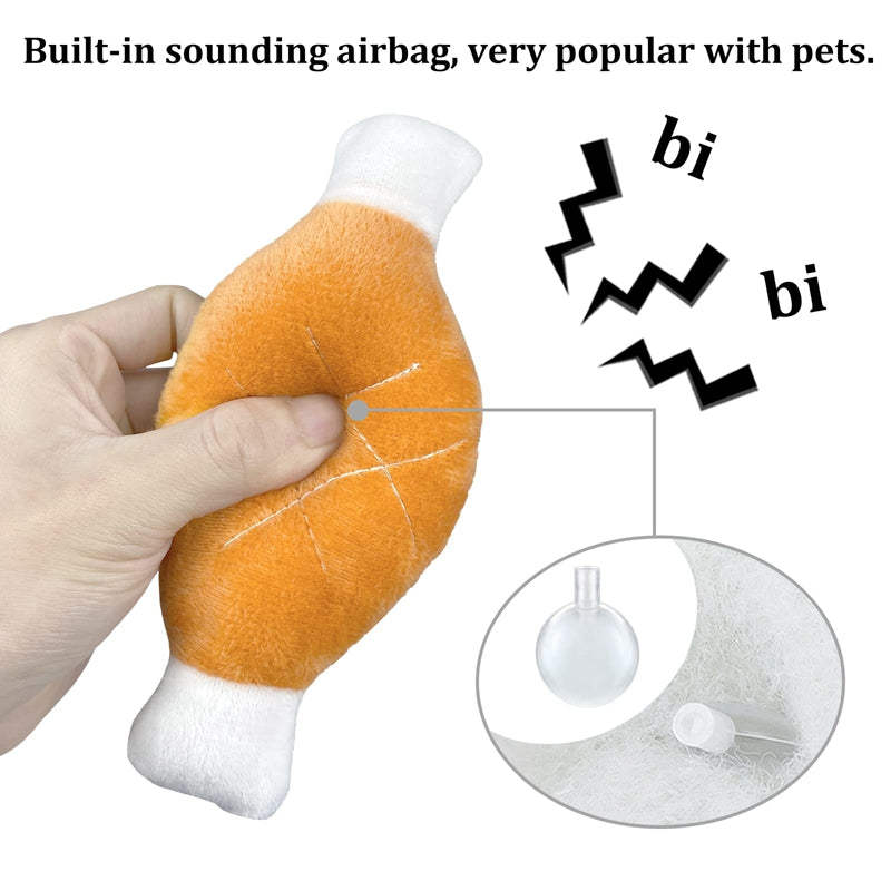Plush Chicken Leg Dog Teething Toy