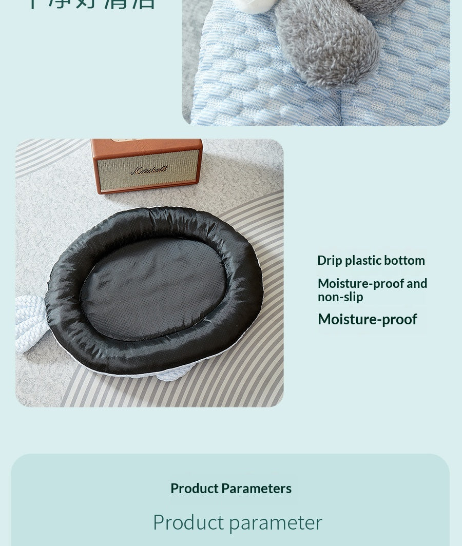 Cooling Ice-Silk Fabric Pet Bed