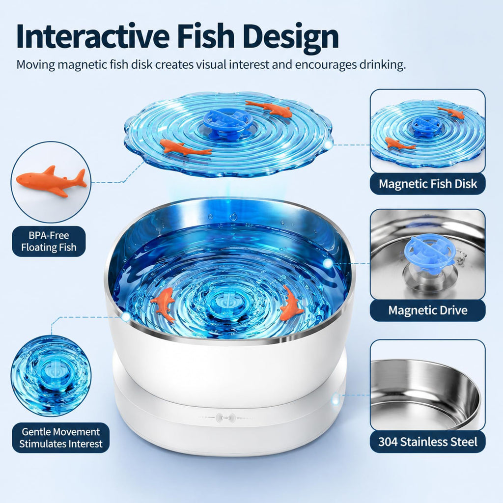 Smart 304 Stainless Steel Pet Water Fountain