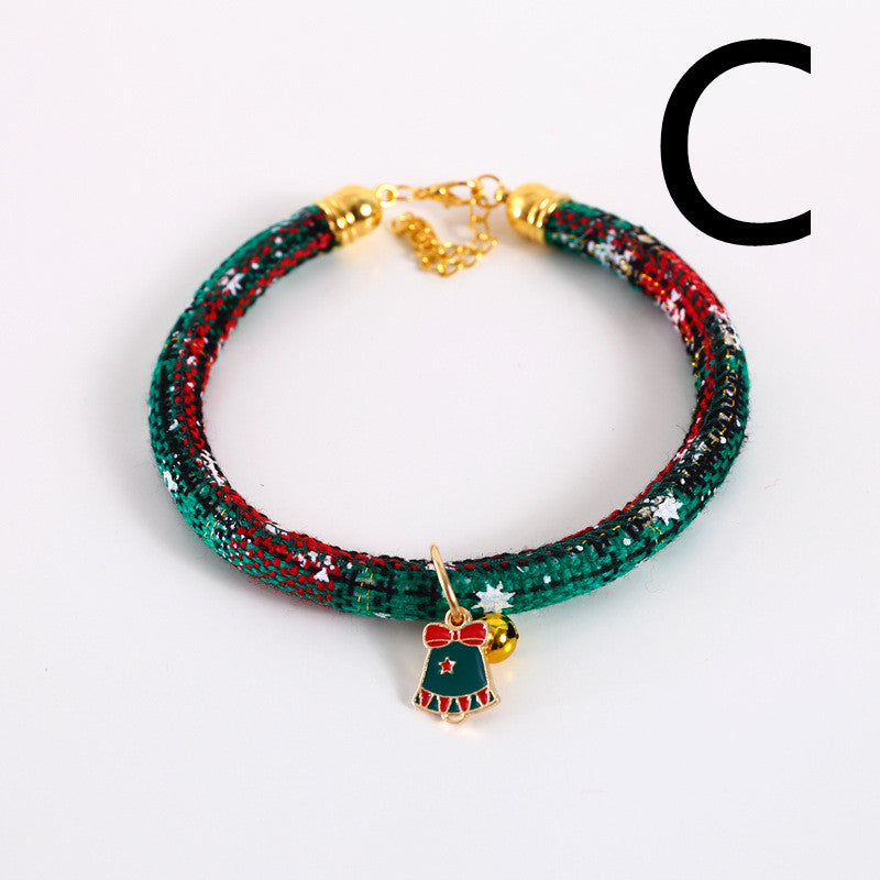 Adjustable Collar For Pet Christmas Gloves Bell Pendant
