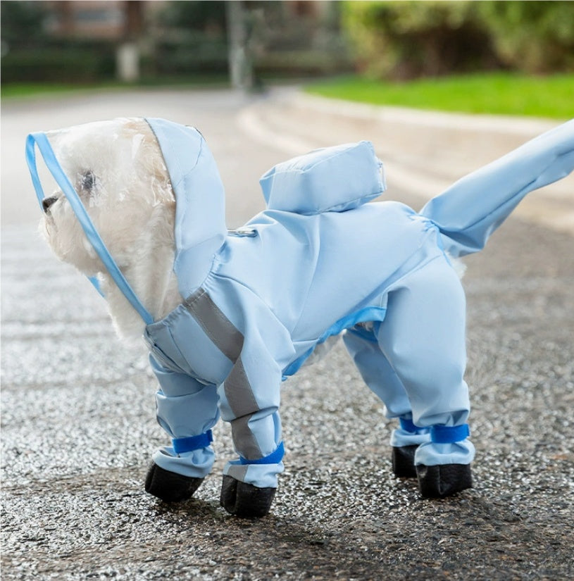Dog Rain Cape With Attached Feet