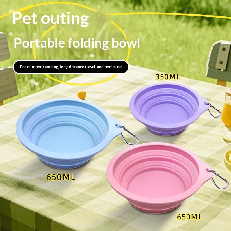 Foldable Silicone Pet Bowl For Travel