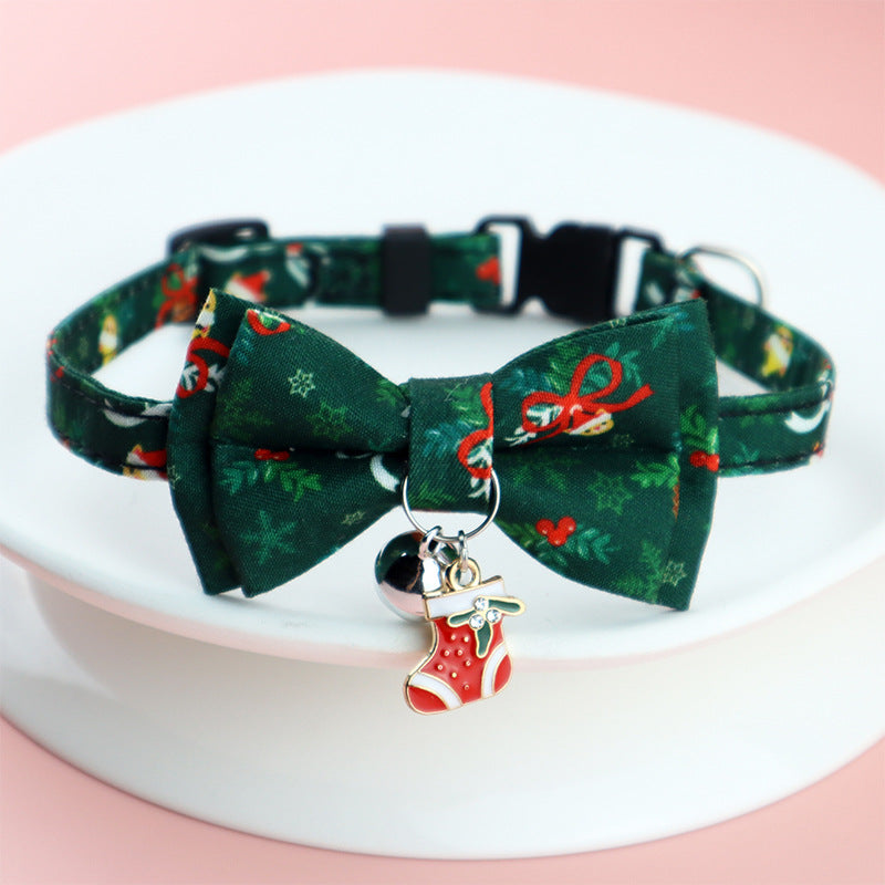 Clang Bow Tie Christmas Fashion Pet Collar