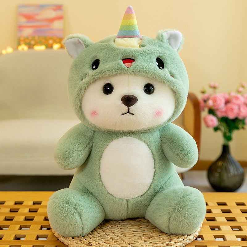 Colorful And Cute Strawberry Bear Plush Doll