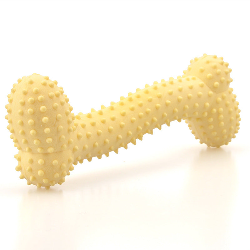 Dog Tpr Milk Flavor Prickly Bone Shaped Teething Toy