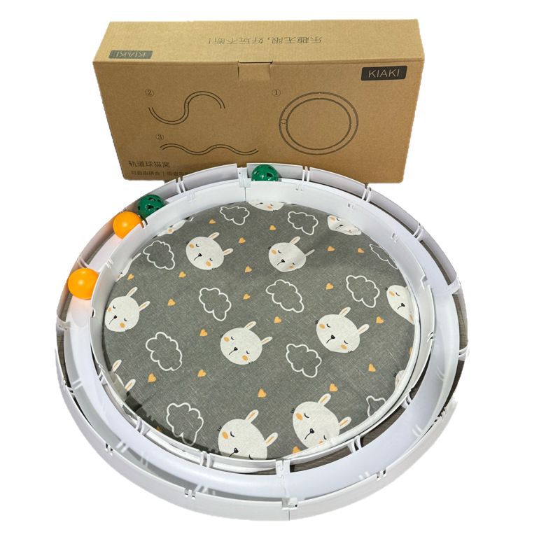 Fun-To-Assemble Track Ball Pet Bed
