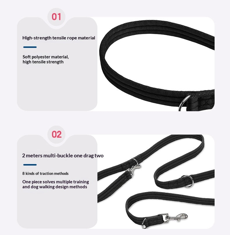 Multi-Functional Double-Ended Dog Leash