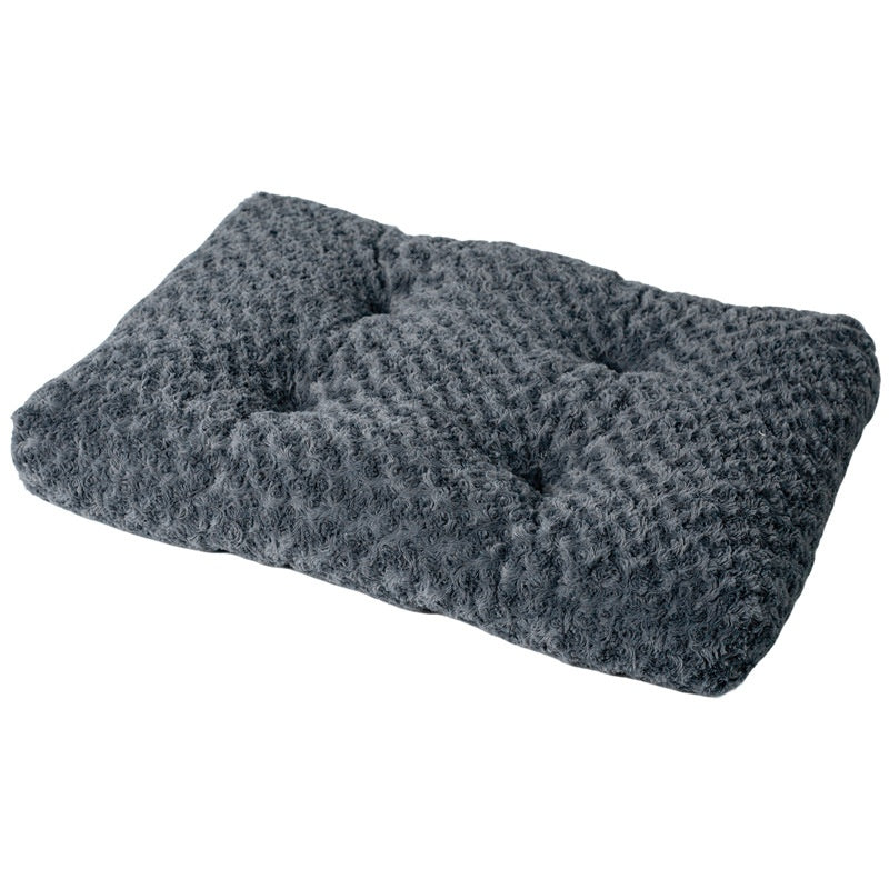 Embossed Velvet Thick Square Pet Mat