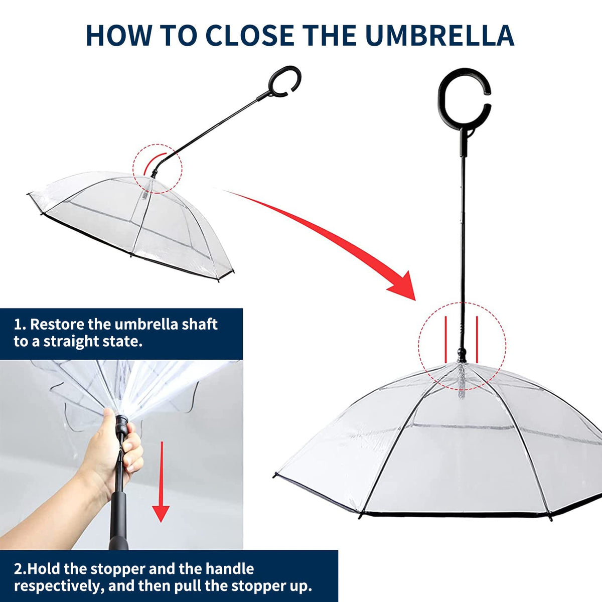 Dog Umbrella Small Breed, Clear Dog Umbrella Leash For Small Dogs, Keeps Dogs Dry Walking Rain, Doggie Rain Umbrella With Adjustable Leash,
