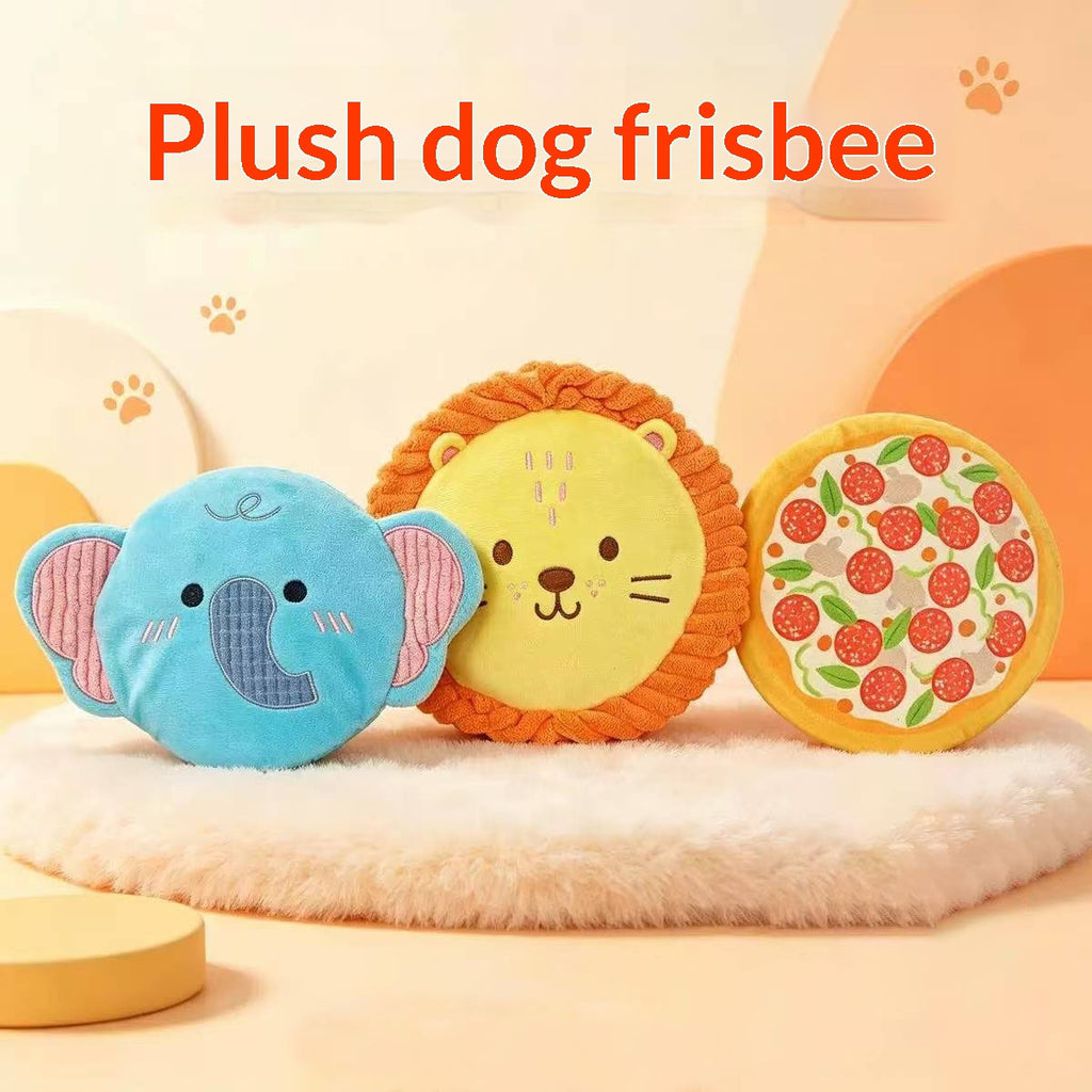 Round Plush Squeaky Dog Toy