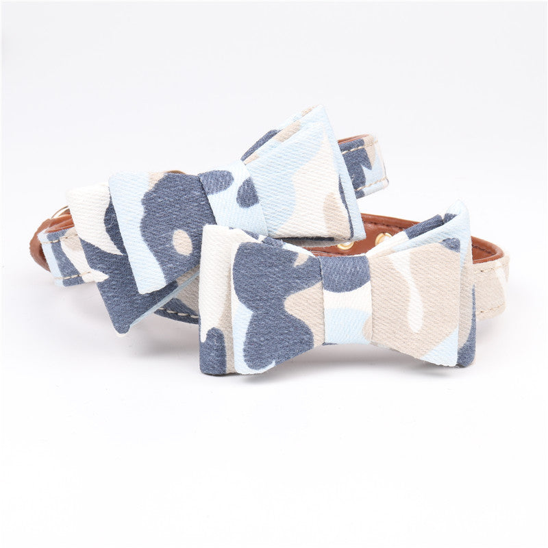 Camouflage Series Bowknot Pet Collar