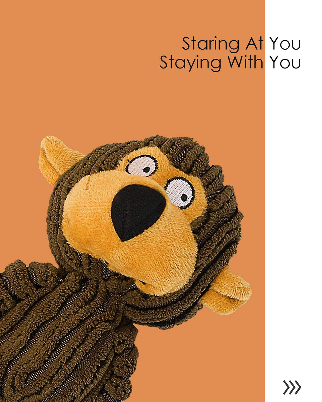 Squeaky Monkey Plush Dog Toy