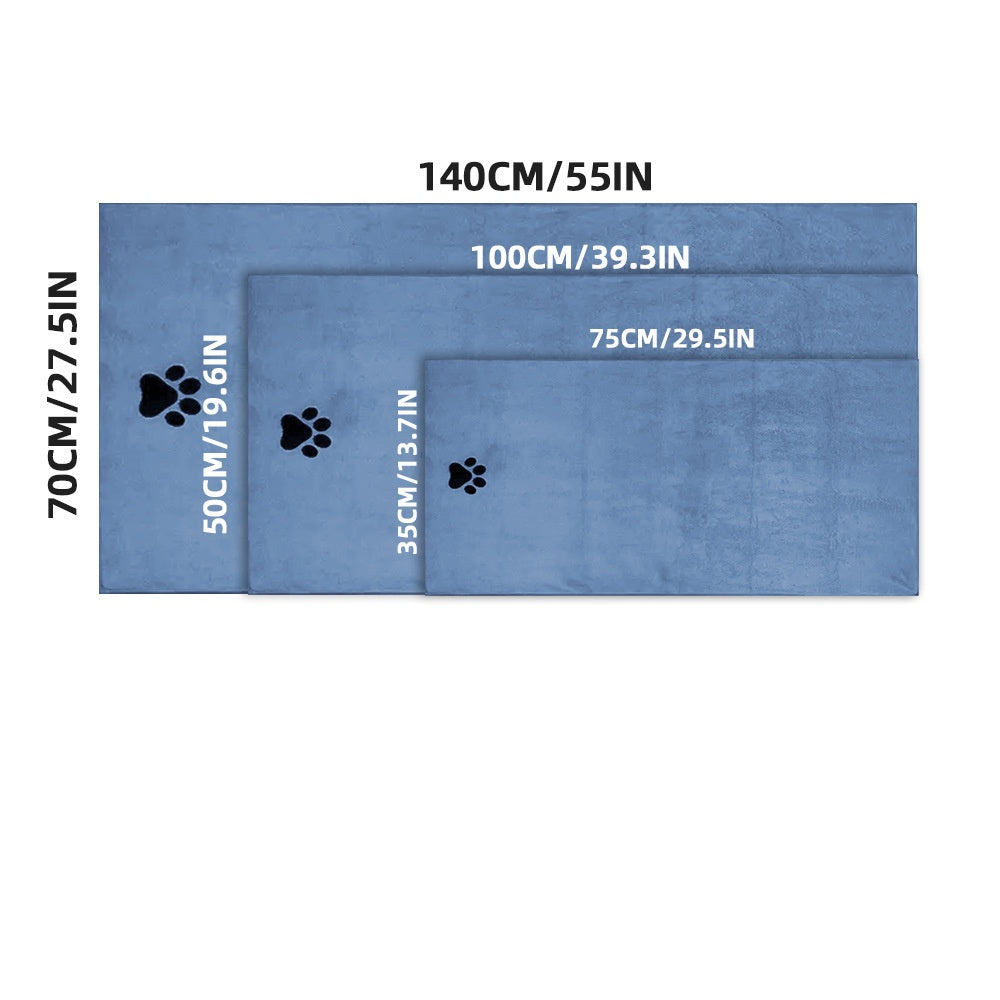 Pet Bath Towel Quick Drying Highly Absorbent Extra Large And Thick Made From Ultra Fine Microfiber