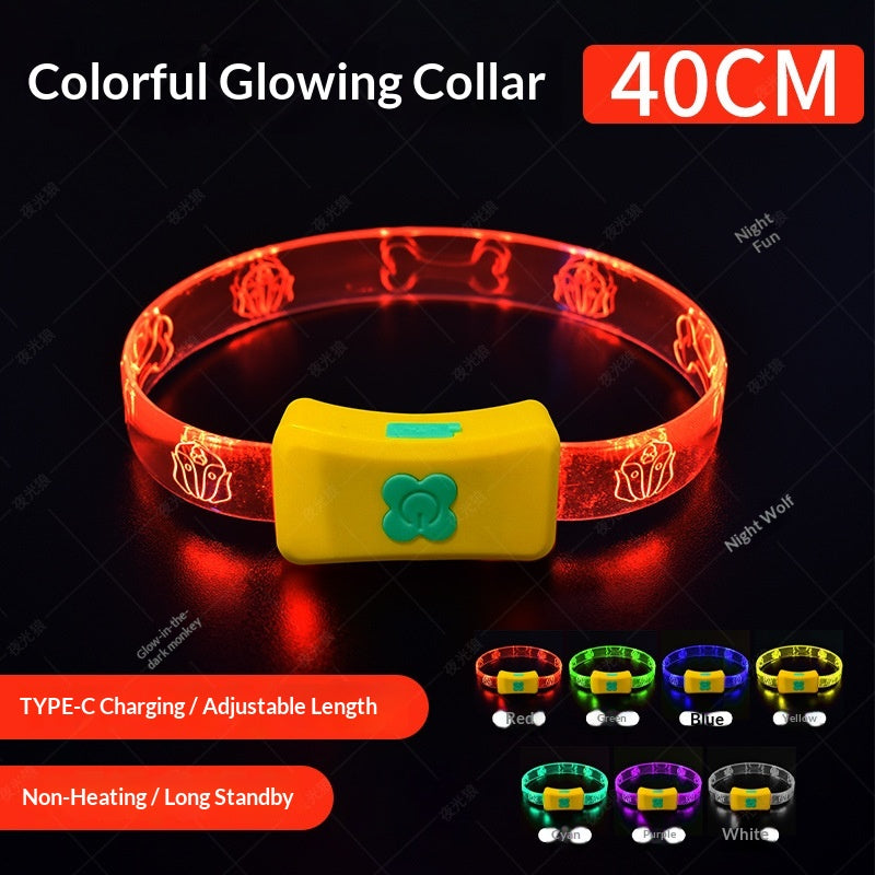 Glowing Dog Collar For Nighttime Walks