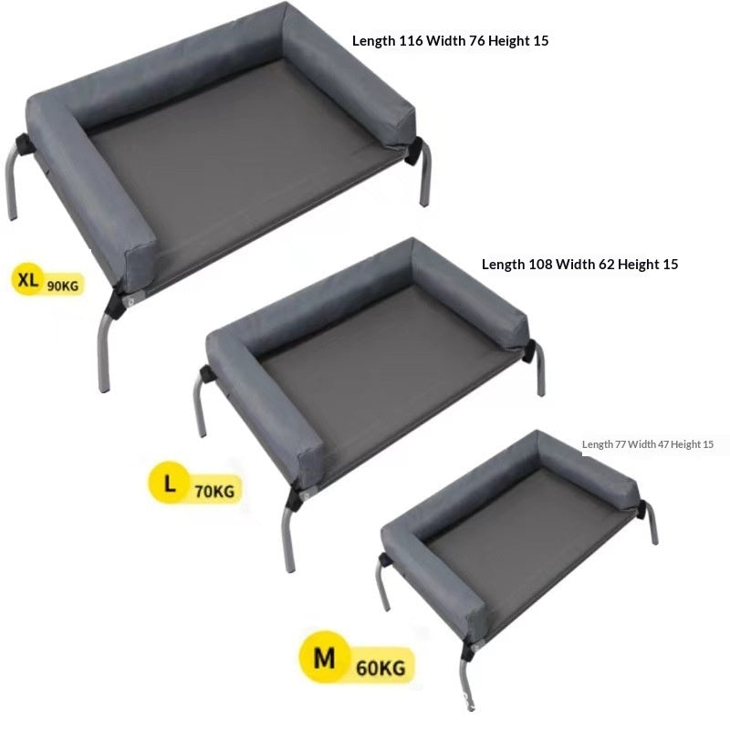 Foldable Moisture-Resistant Dog Bed With Raised Edges Pet Bed That Is Detachable And Washable