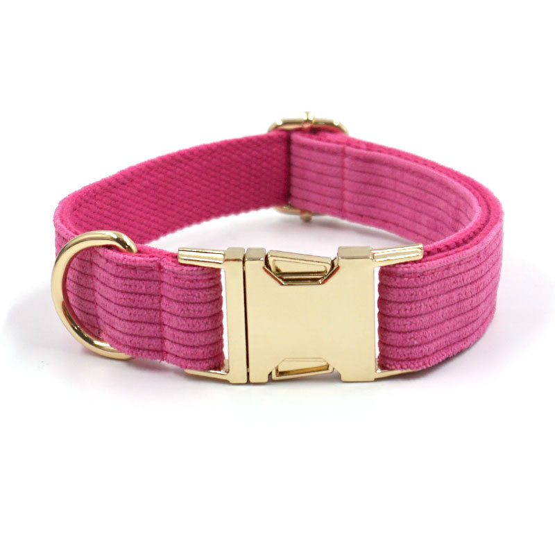 Soft Simple Corduroy Dog Collar