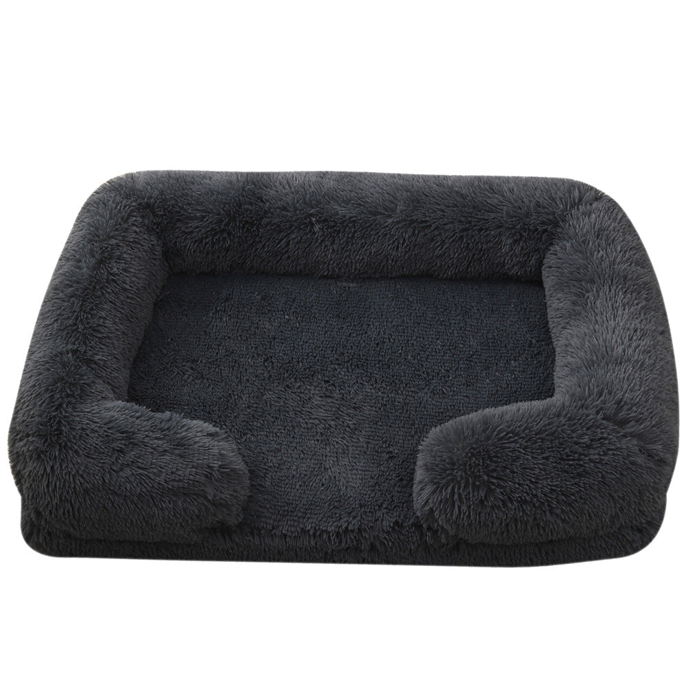 Plush Round Winter Dog Bed