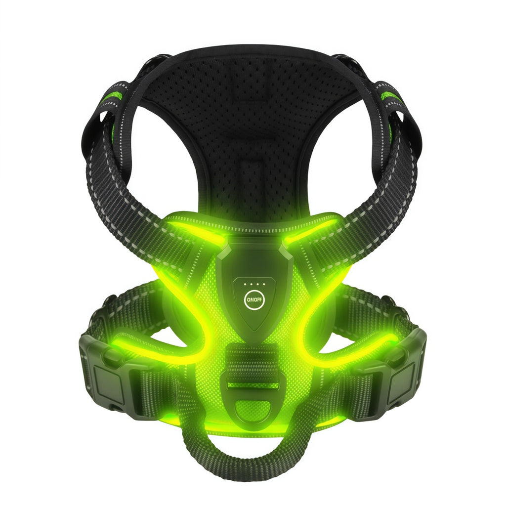 LED-Lit Rechargeable Anti-Escape Dog Harness