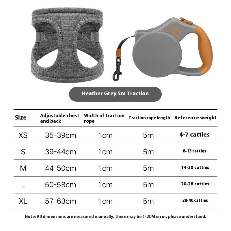 Vest-Style Rope Dog Walking Leash