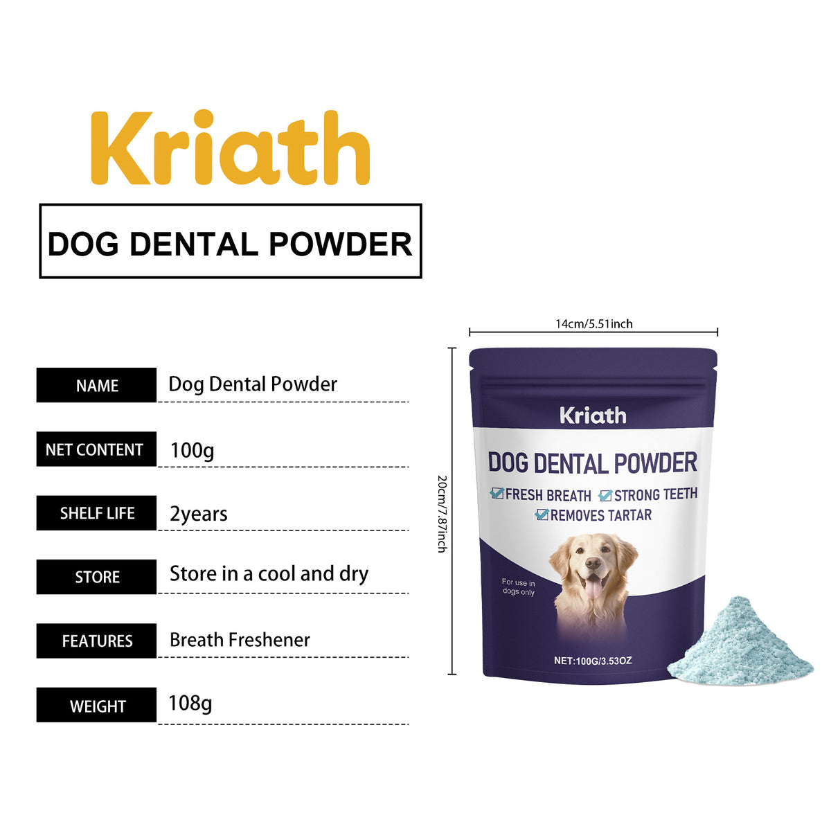 Dog Specific Breath Freshener Powder