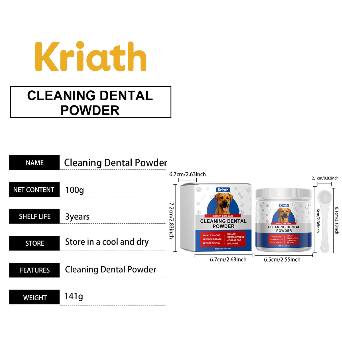 Dog Teeth Cleaning Powder