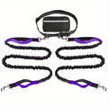 Reflective Dog Running Leash Set With Waist Bag