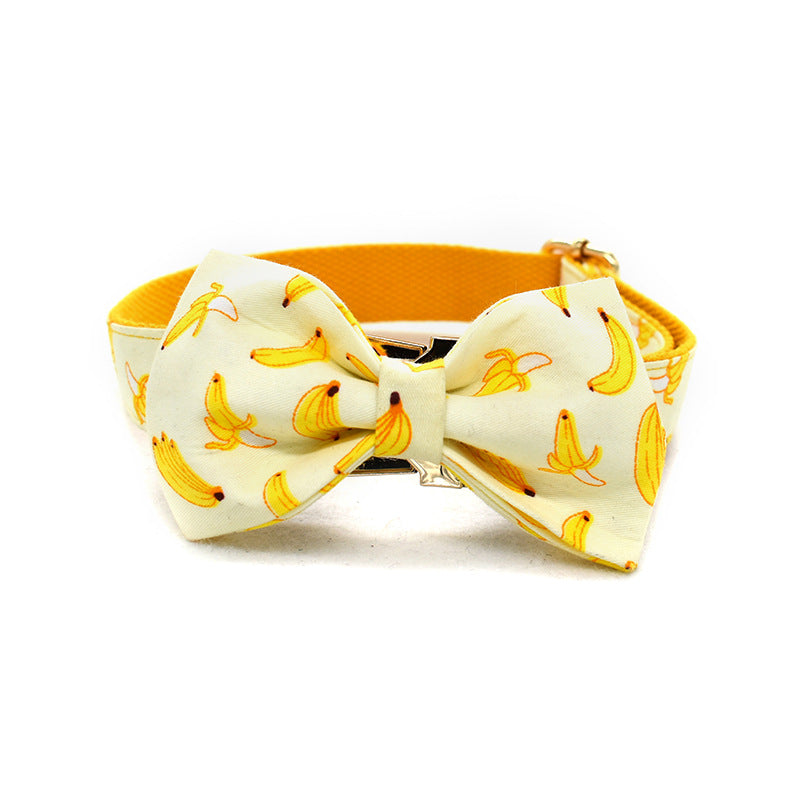 Yellow Banana Dog Leash And Collar