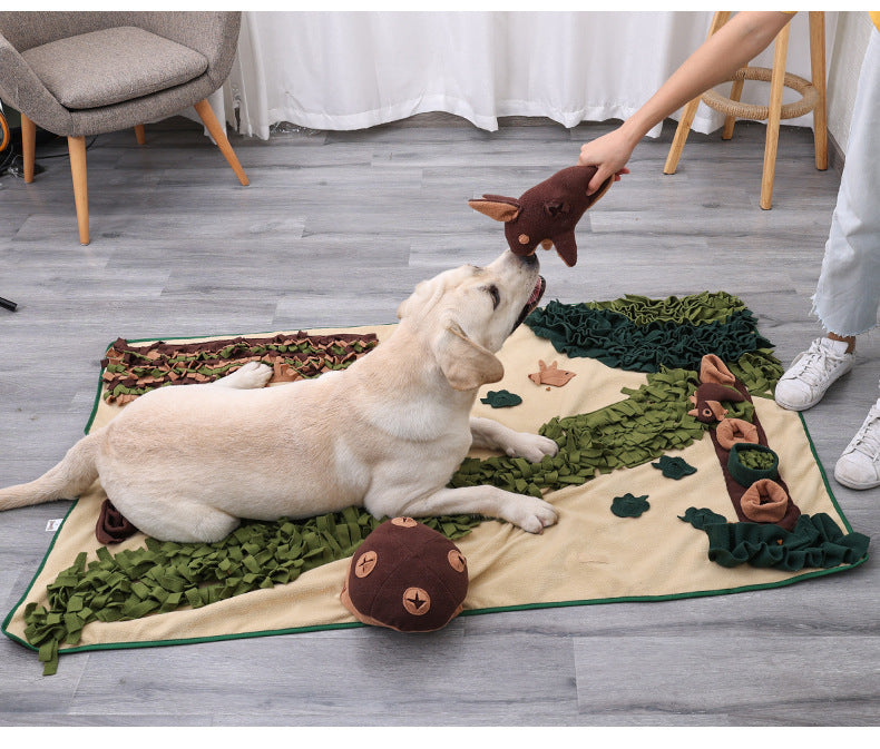 Extra Large Forest Pet Puzzle Food Hiding Anti-Choke Energy Consuming Dog Sniffing Pad