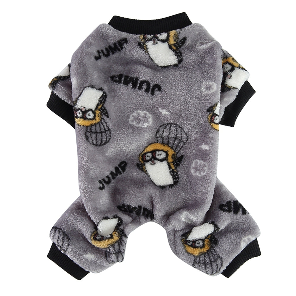 Plush Autumn Dog Pajamas