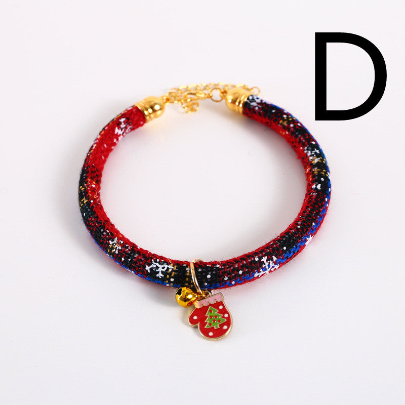 Adjustable Collar For Pet Christmas Gloves Bell Pendant