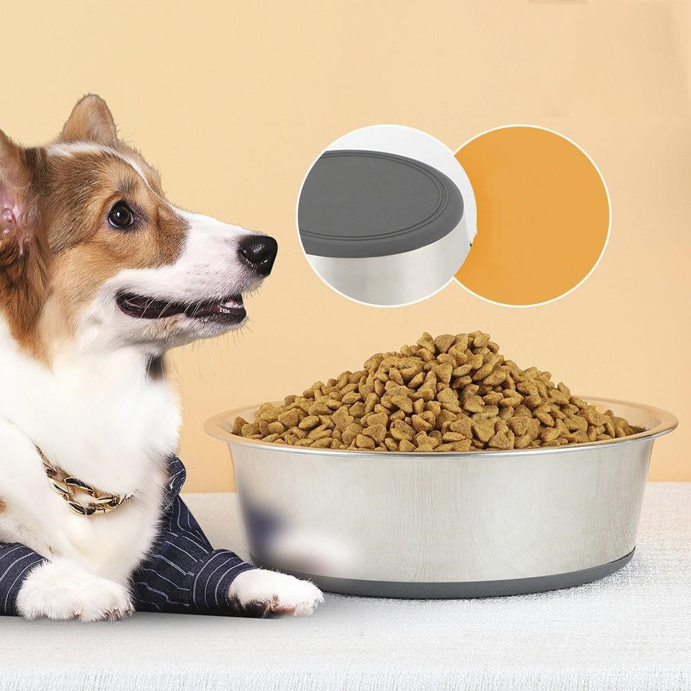 Stainless Steel Anti-Tumble Pet Dog Bowl