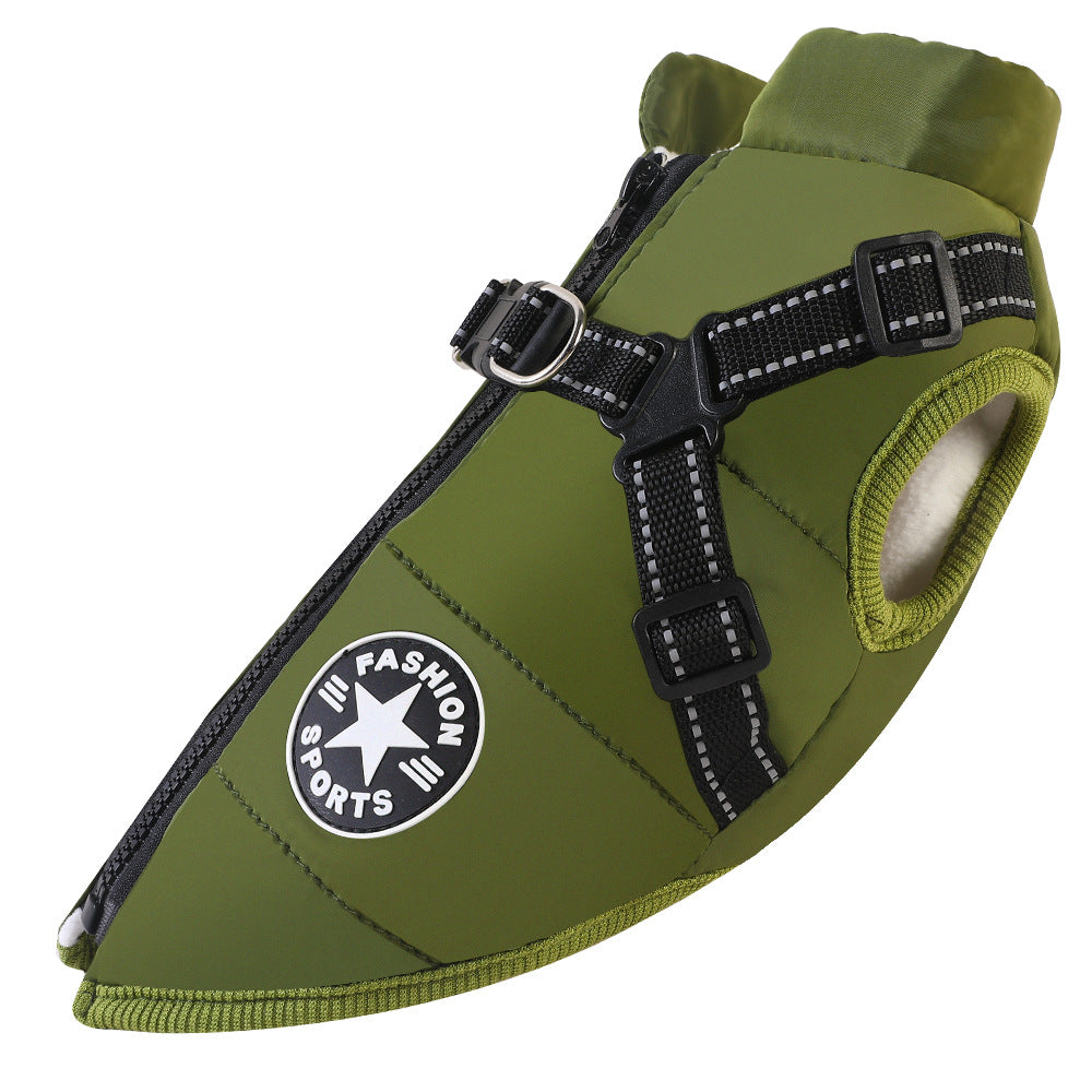 Warm Cotton Fleece Dog Coat