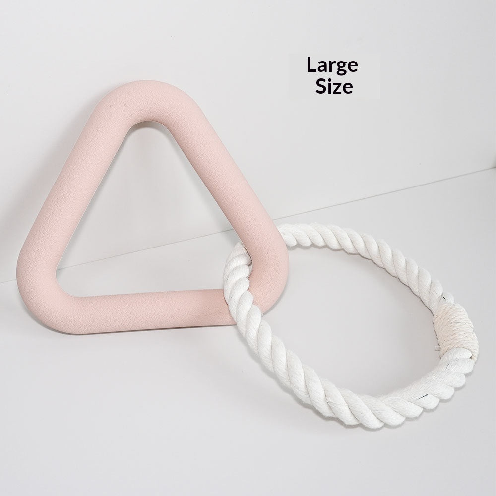 Pet Toy Foam Tpr Cotton Rope Triangle Tug-Of-War Molar