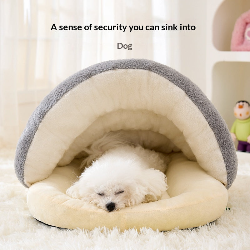 Warm Semi-Enclosed Slipper Pet Bed