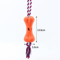 Pet Porous Leaking Bone Rope Knot Toy Gnawing Teeth To Relieve Boredom Can Put Beef Strips Cheese Dog Toy