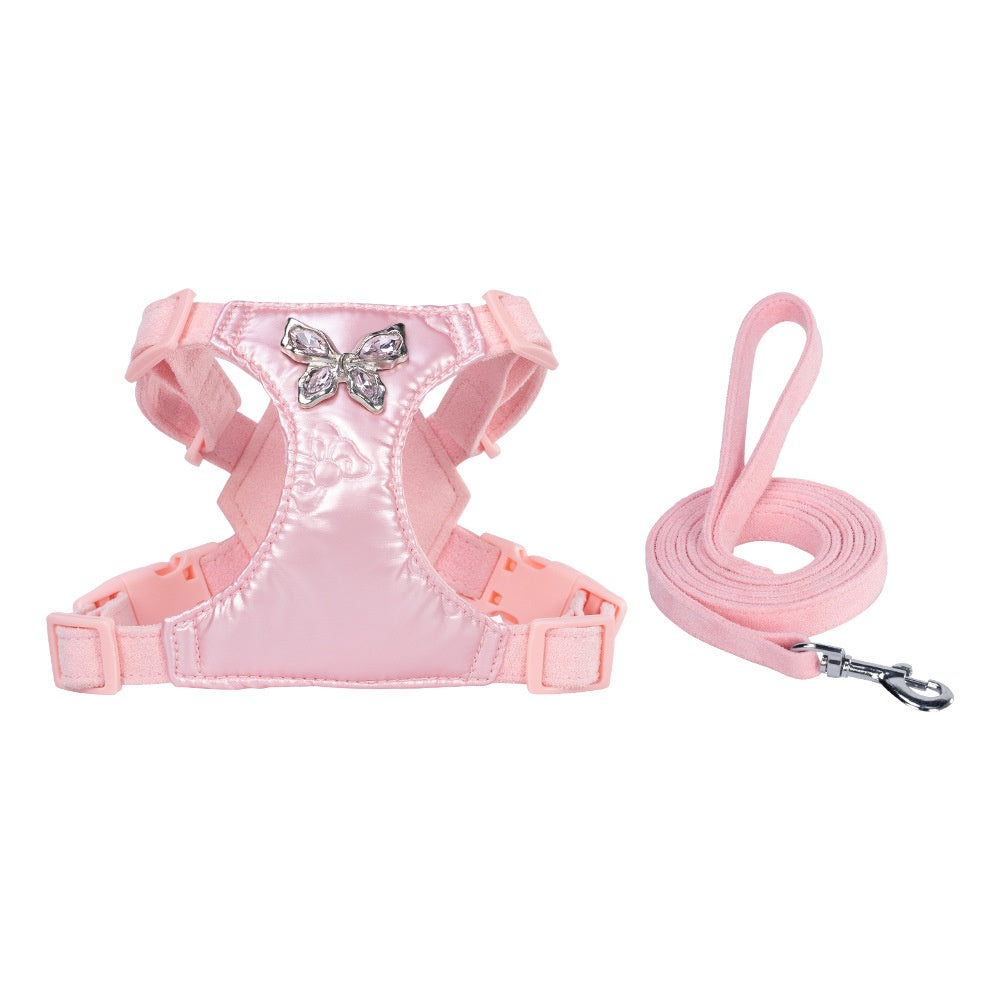 Small Dog Butterfly Chest Strap Leash