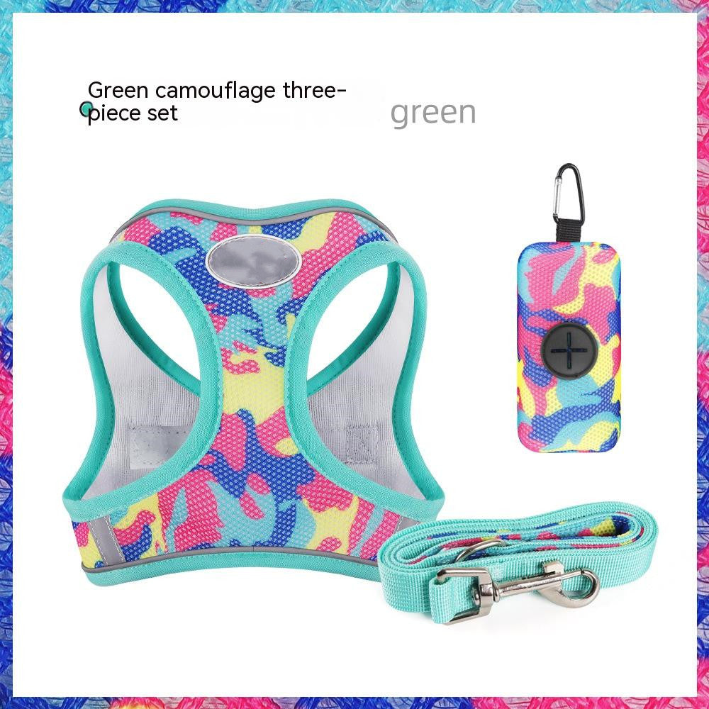 Reflective Breathable Dog Harness Set