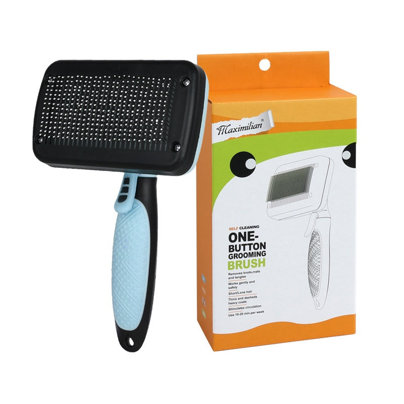 Key-Press Self-Cleaning Depilatory Pet Comb
