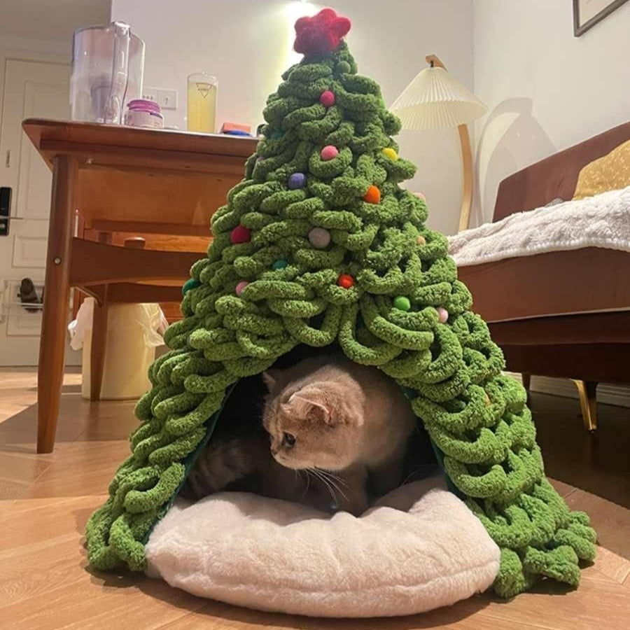 Christmas Tree Material Package Coarse Wool Woven Pet Nest