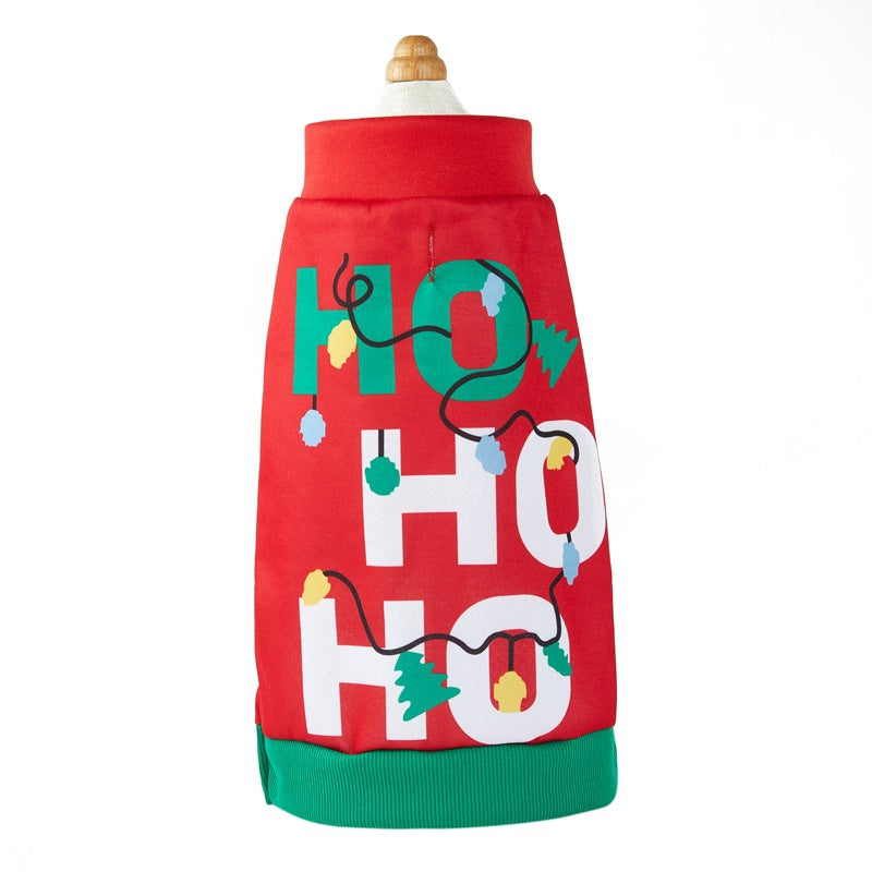 Letter Hooded Two-Legged Dog Clothes With Lights