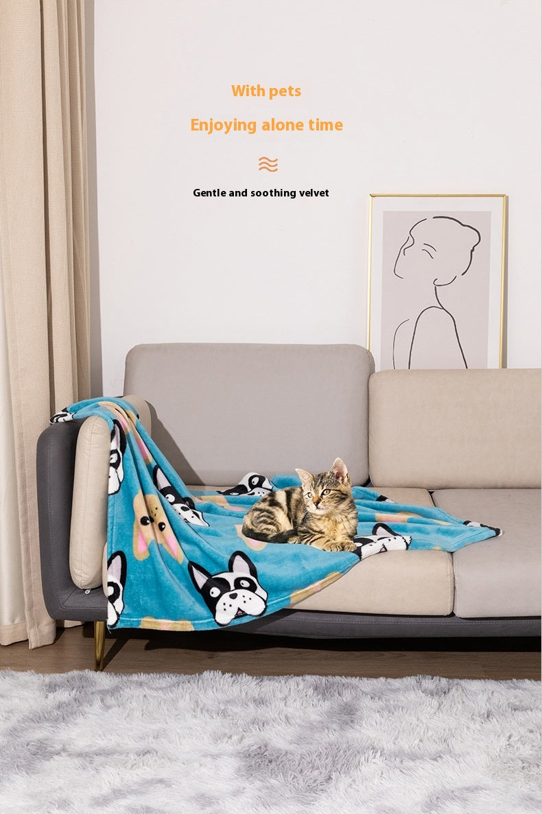 Thickened Double-Sided Flannel Dog Blanket