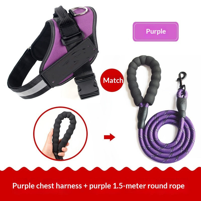 Vest-Style Dog Harness With Leash