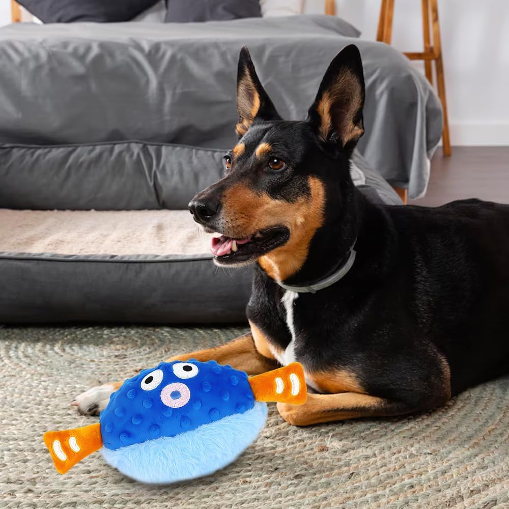 Active Moving Pet Plush Toy With Sounds Interactive Dog Toys Chargable Squeaky Moving Dog Toy Puppy Toys To Keep Them Busy For Boredom Dogs