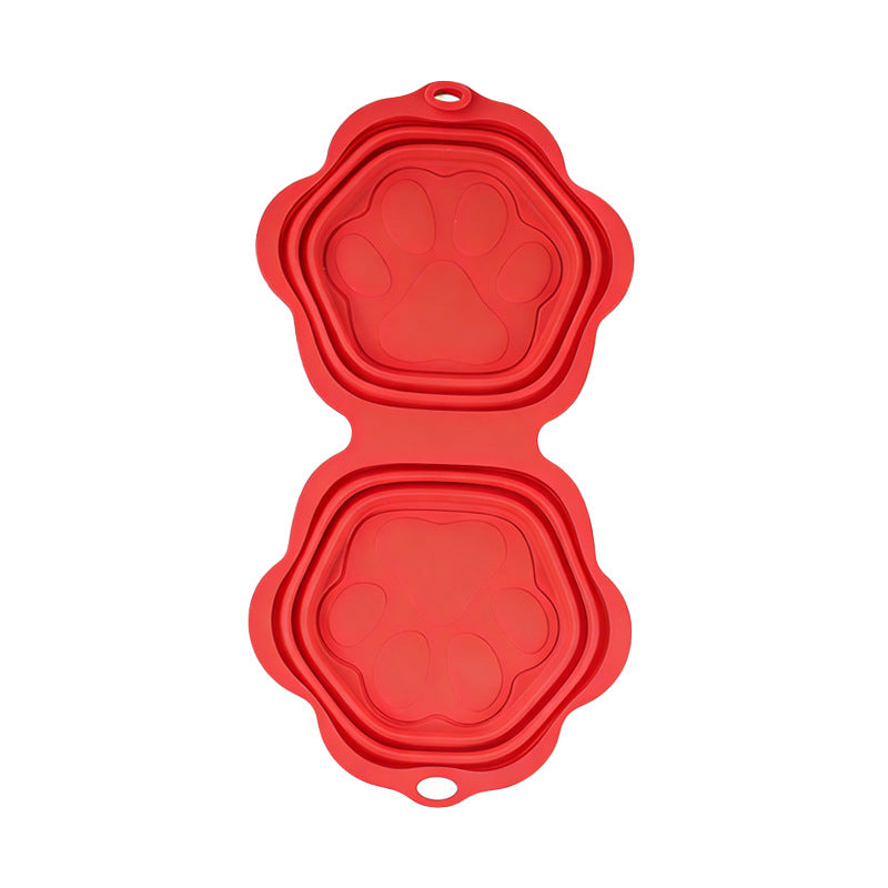 Foldable Silicone Dog Food Bowl
